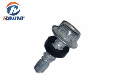 cabeza de hex. galvanizada de la inmersión caliente de la impulsión que cubre el tornillo y la lavadora de la perforación del uno mismo