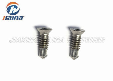 304 316 tornillos de perforación de acero inoxidables de la cabeza Phillips de la cabeza del uno mismo plano de la impulsión