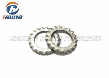 Lavadora de cerradura externa plateada brillante del diente, lavadoras de cerradura del acero inoxidable para las máquinas