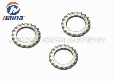 Lavadora de cerradura externa plateada brillante del diente, lavadoras de cerradura del acero inoxidable para las máquinas