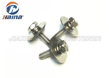 Tornillos de máquina de combinación de la cabeza de hex. de SUS304 SUS316 con la lavadora plana grande