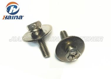 Los tornillos de acero inoxidables métricos del hilo A2 A4 Sems embrujan los tornillos ranurados cruzados principales