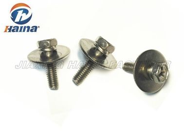 Los tornillos de acero inoxidables métricos del hilo A2 A4 Sems embrujan los tornillos ranurados cruzados principales