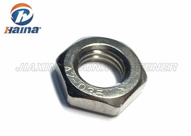 Nueces de hex. del acero inoxidable SS304 SS316, estruendo plateado Chrome Nuts fino 936 del hexágono