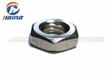 Nueces de hex. del acero inoxidable SS304 SS316, estruendo plateado Chrome Nuts fino 936 del hexágono