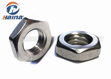 Nueces de hex. del acero inoxidable SS304 SS316, estruendo plateado Chrome Nuts fino 936 del hexágono