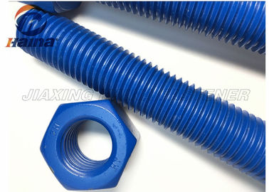 El azul del perno prisionero del acero de carbono de ASTM A193 B7 roscó los pernos y las nueces de la barra de acero