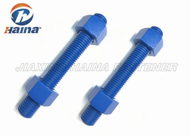 El acero de carbono de ASTM A193 B7 B7M roscó completamente Rod Nuts Stud Bolts y nueces