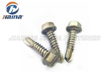 304 316 tornillos y lavadoras de metal de perforación de acero inoxidables del uno mismo del hex. del hilo