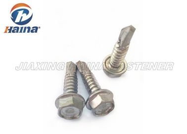 304 316 tornillos y lavadoras de metal de perforación de acero inoxidables del uno mismo del hex. del hilo