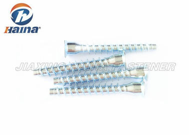 El cinc industrial de las sujeciones del color blanco plateó el tornillo 5 x 50/7 x 50 de Confirmat del zócalo del hex.