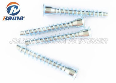 El cinc industrial de las sujeciones del color blanco plateó el tornillo 5 x 50/7 x 50 de Confirmat del zócalo del hex.