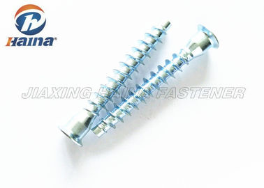 El cinc industrial de las sujeciones del color blanco plateó el tornillo 5 x 50/7 x 50 de Confirmat del zócalo del hex.