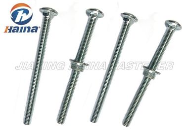 El coche cuadrado Zinc Plated Carriage del cuello emperna para la madera con la nuez del reborde