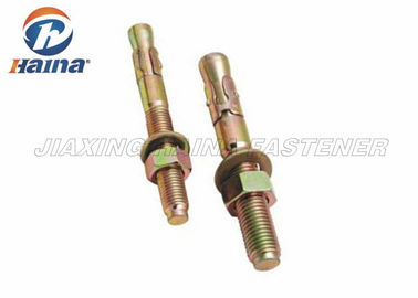 El cinc amarillo M8x25 plateó el ancla del perno de la cuña del acero de carbono de la extensión