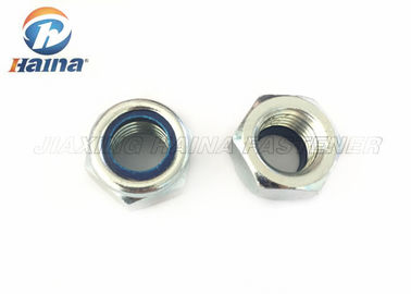 Nueces plateadas cinc blanco del acero de carbono DIN985, tuerca de fijación de nylon M16 del parte movible