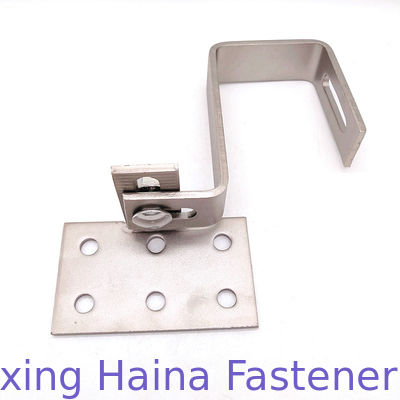 Gancho ajustable de montaje de encargo de acero inoxidable del tejado de teja del panel solar A4