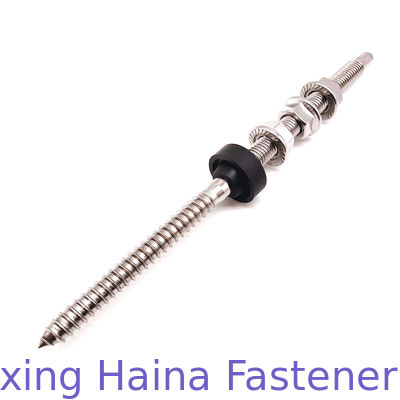 Pernos de la suspensión de SS304 M10 200m m 250m m con 3 nueces del reborde